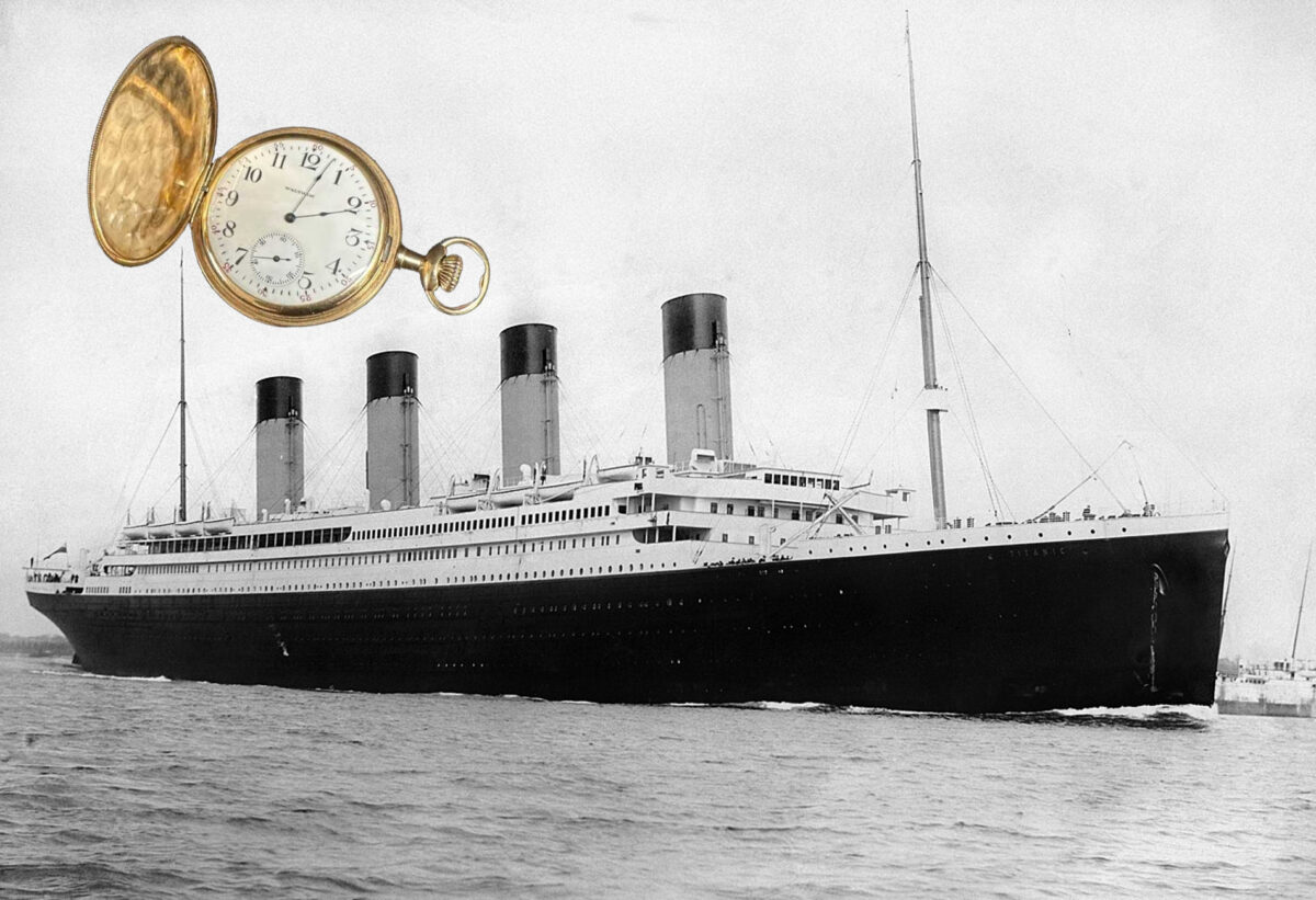 Ammetmxe titanic pocket watch
